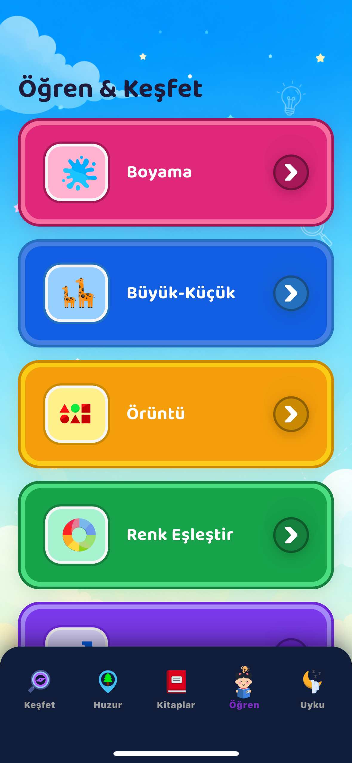Uygulama ekranı
